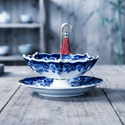 Paraguas de Té Mimarte, el infusor de porcelana pintado a mano