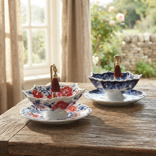Paraguas de Té Mimarte, el infusor de porcelana pintado a mano